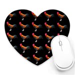 Background Pattern Chicken Fowl Heart Mousepads Front