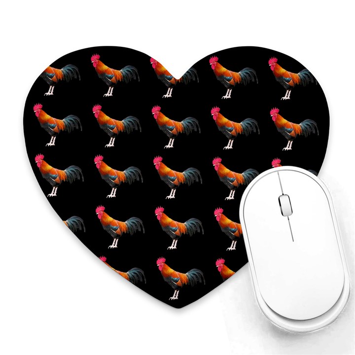 Background Pattern Chicken Fowl Heart Mousepads