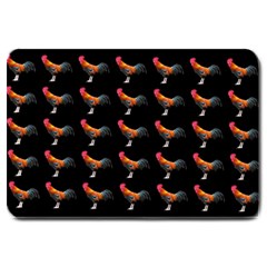 Background Pattern Chicken Fowl Large Doormat  by Amaryn4rt