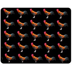 Background Pattern Chicken Fowl Fleece Blanket (medium)  by Amaryn4rt