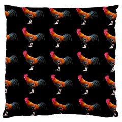 Background Pattern Chicken Fowl Large Cushion Case (one Side) by Amaryn4rt