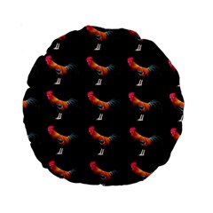 Background Pattern Chicken Fowl Standard 15  Premium Round Cushions by Amaryn4rt