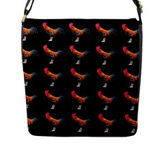 Background Pattern Chicken Fowl Flap Messenger Bag (l)  by Amaryn4rt