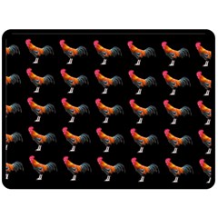 Background Pattern Chicken Fowl Double Sided Fleece Blanket (large)  by Amaryn4rt