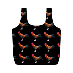 Background Pattern Chicken Fowl Full Print Recycle Bags (m)  by Amaryn4rt