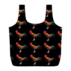 Background Pattern Chicken Fowl Full Print Recycle Bags (l)  by Amaryn4rt