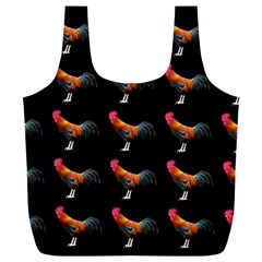 Background Pattern Chicken Fowl Full Print Recycle Bags (l)  by Amaryn4rt