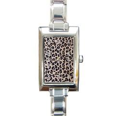 Background Pattern Leopard Rectangle Italian Charm Watch by Amaryn4rt