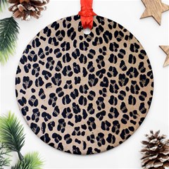 Background Pattern Leopard Ornament (round) by Amaryn4rt