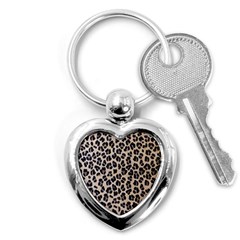 Background Pattern Leopard Key Chains (heart)  by Amaryn4rt