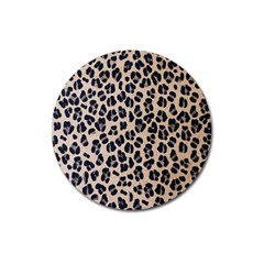 Background Pattern Leopard Magnet 3  (round) by Amaryn4rt