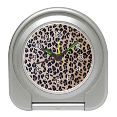 Background Pattern Leopard Travel Alarm Clocks by Amaryn4rt