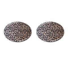 Background Pattern Leopard Cufflinks (oval) by Amaryn4rt