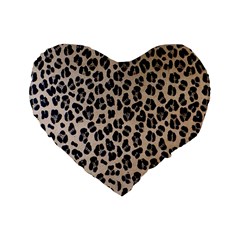 Background Pattern Leopard Standard 16  Premium Heart Shape Cushions by Amaryn4rt