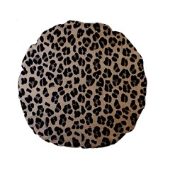 Background Pattern Leopard Standard 15  Premium Flano Round Cushions by Amaryn4rt