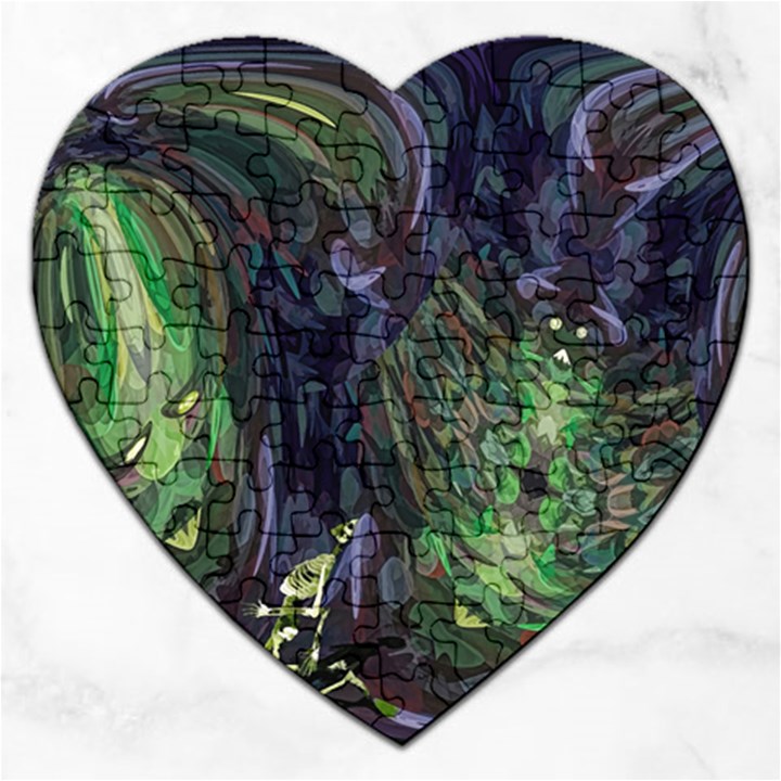 Backdrop Background Abstract Jigsaw Puzzle (Heart)