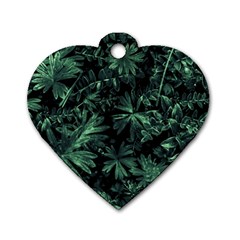 Dark Flora Photo Dog Tag Heart (one Side) by dflcprints