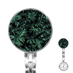 Dark Flora Photo Stainless Steel Nurses Watch by dflcprints