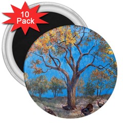 Turkeys 3  Magnets (10 Pack)  by digitaldivadesigns