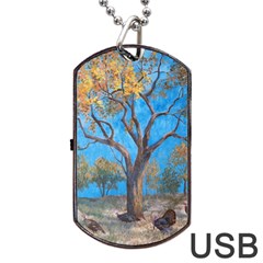 Turkeys Dog Tag Usb Flash (one Side) by digitaldivadesigns