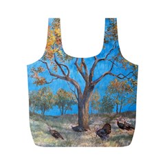 Turkeys Full Print Recycle Bags (m)  by digitaldivadesigns