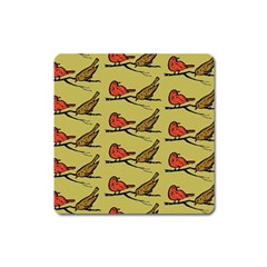 Bird Birds Animal Nature Wild Wildlife Square Magnet by Amaryn4rt