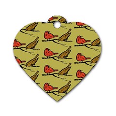 Bird Birds Animal Nature Wild Wildlife Dog Tag Heart (two Sides) by Amaryn4rt