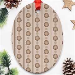 Background Rough Stripes Brown Tan Ornament (oval) by Amaryn4rt