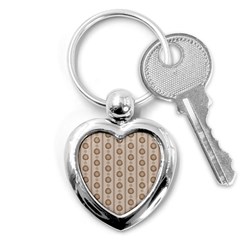 Background Rough Stripes Brown Tan Key Chains (heart)  by Amaryn4rt