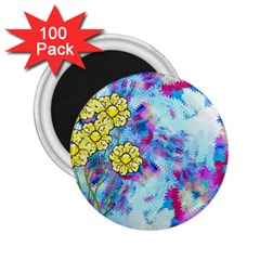 Backdrop Background Flowers 2 25  Magnets (100 Pack)  by Amaryn4rt