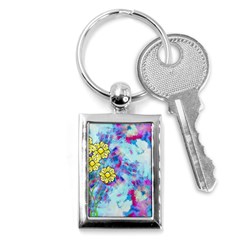 Backdrop Background Flowers Key Chains (rectangle)  by Amaryn4rt