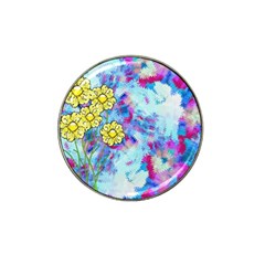 Backdrop Background Flowers Hat Clip Ball Marker (4 Pack) by Amaryn4rt