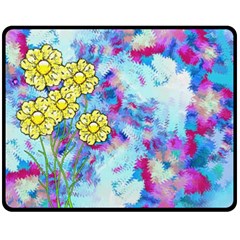 Backdrop Background Flowers Fleece Blanket (medium)  by Amaryn4rt