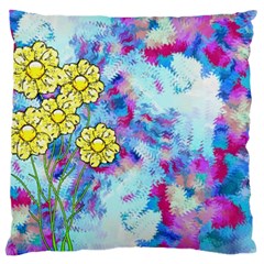 Backdrop Background Flowers Large Flano Cushion Case (two Sides) by Amaryn4rt