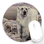 Polar Bear Round Mousepads Front