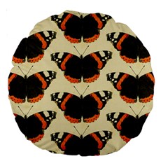 Butterfly Butterflies Insects Large 18  Premium Round Cushions by Amaryn4rt