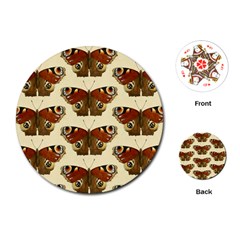 Butterfly Butterflies Insects Playing Cards (round)  by Amaryn4rt