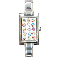 Colorful Prismatic Rainbow Animal Rectangle Italian Charm Watch by Amaryn4rt