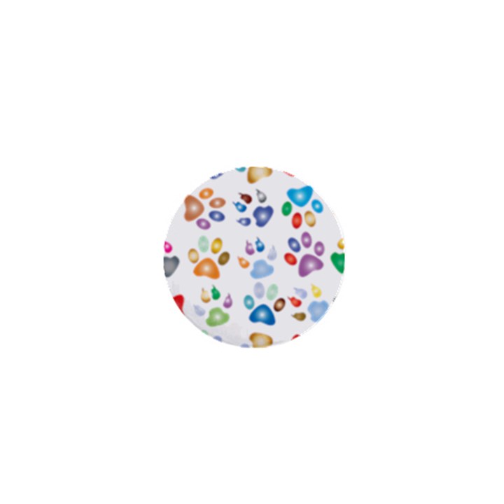 Colorful Prismatic Rainbow Animal 1  Mini Buttons