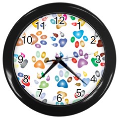 Colorful Prismatic Rainbow Animal Wall Clocks (black) by Amaryn4rt