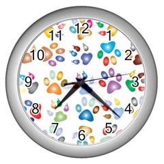 Colorful Prismatic Rainbow Animal Wall Clocks (silver)  by Amaryn4rt