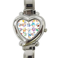 Colorful Prismatic Rainbow Animal Heart Italian Charm Watch by Amaryn4rt