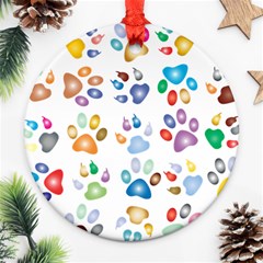 Colorful Prismatic Rainbow Animal Round Ornament (two Sides) by Amaryn4rt