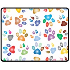 Colorful Prismatic Rainbow Animal Double Sided Fleece Blanket (medium)  by Amaryn4rt