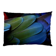 Feather Parrot Colorful Metalic Pillow Case (two Sides) by Amaryn4rt