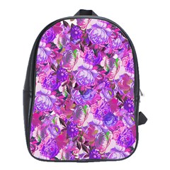 Flowers Abstract Digital Art School Bags(large)  by Amaryn4rt