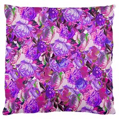 Flowers Abstract Digital Art Large Cushion Case (two Sides) by Amaryn4rt