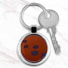 Footprints Paw Animal Track Foot Key Chains (round)  by Amaryn4rt