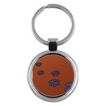 Footprints Paw Animal Track Foot Key Chains (Round)  Front