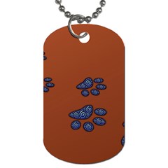 Footprints Paw Animal Track Foot Dog Tag (one Side) by Amaryn4rt